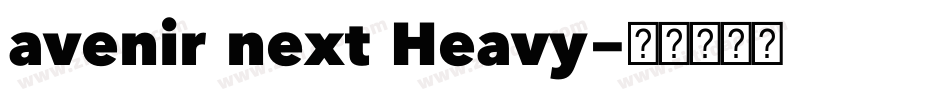 avenir next Heavy字体转换
